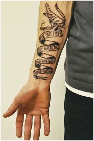 Thought-Based Forearm Tattoo 